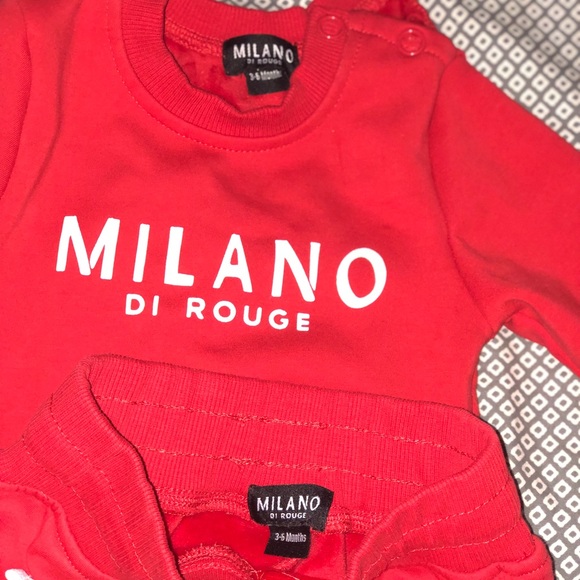 Kids Milano Di Rouge sweat suit /Red/3-6months /XS (4/5)/ unisex - Picture 2 of 5